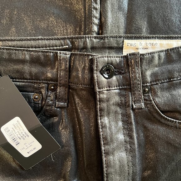 Casey High-Rise Ankle Flare - Coated Black - Picture 8 of 10